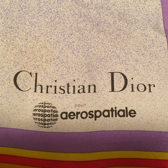 Christian Dior pour aerospatiale Silk Scarf - Rare - Picture 7 of 7